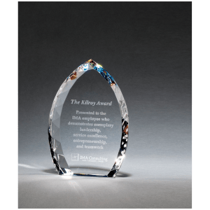 Crystal Flame with Jeweled Edge and Prism-Effect