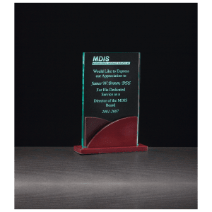 Premium Series Acrylic on Mahogany Finish Base