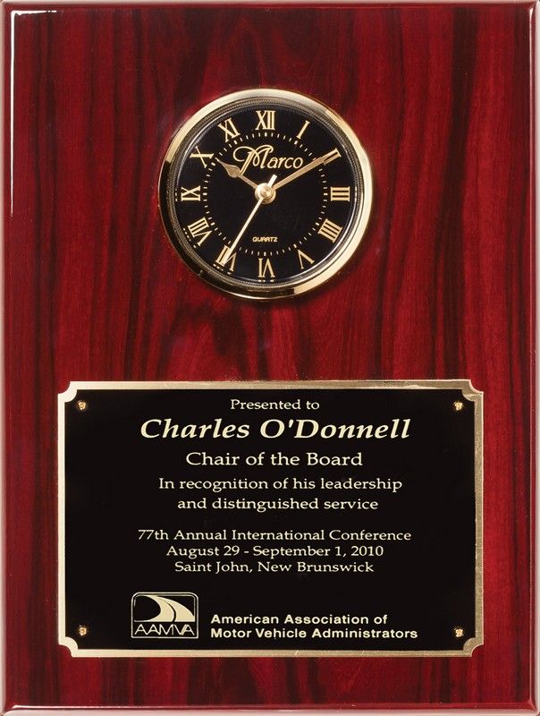 ROSEWOOD FINISH CLOCK BK