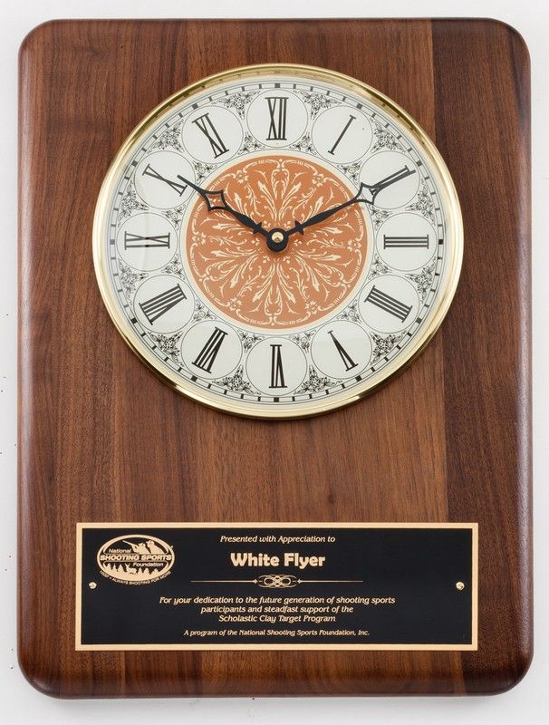 11 X 15 WALNUT CLOCK W/D