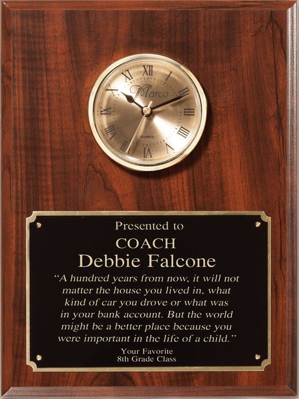 CHERRY FINISH CLOCK GOLD