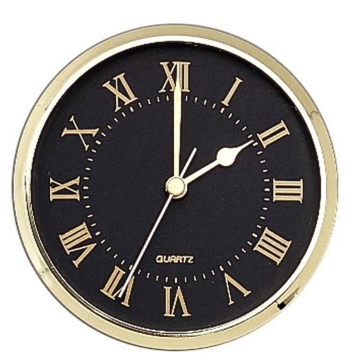 QUARTZ CLOCK BLK FACE EC