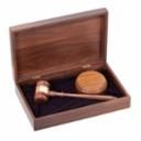 WALNUT GAVEL &amp; BLOCK SET