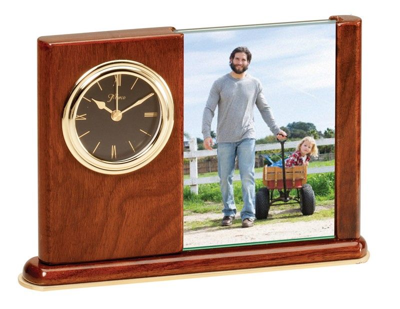 WALNUT W/CLOCK &amp; PLATE