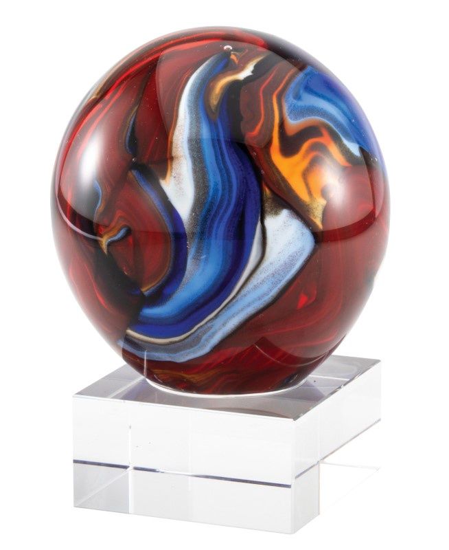 SWIRL GLOBE RED BLUE 5¼"