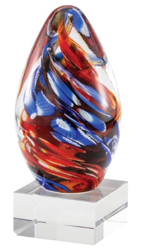 TEARDROP ORANGE BLUE 6¾"