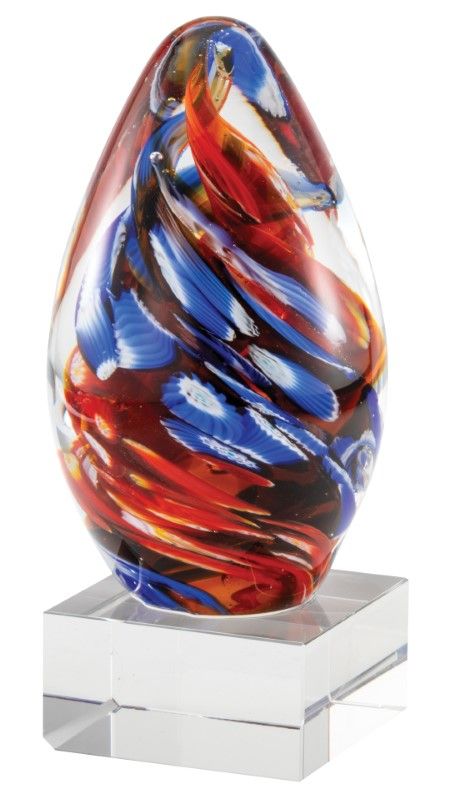 TEARDROP ORANGE BLUE 6¾"