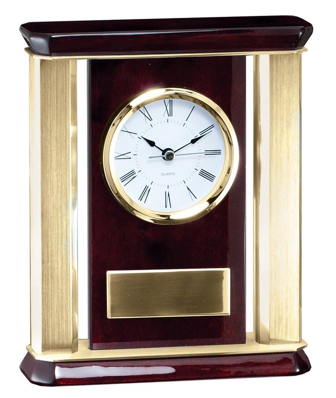 ROSEWOOD CLOCK - GOLD