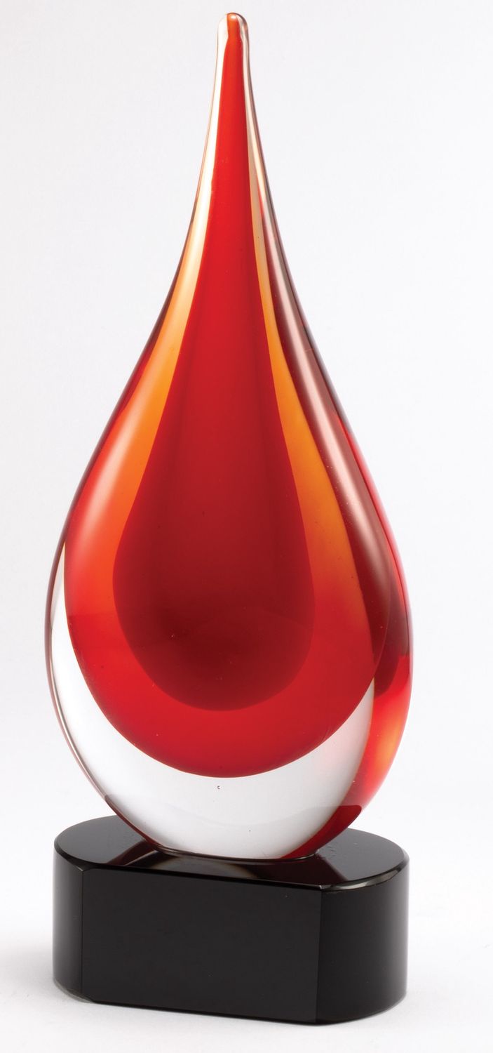 ART GLASS RED 10 1/4"