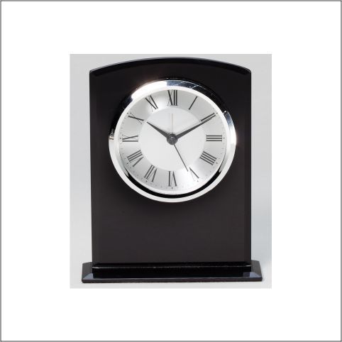 BLACK GLASS CLOCK