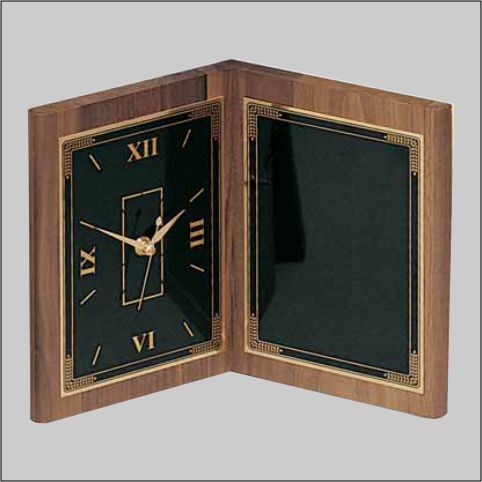 CLOCK BOOK BLACK 9.5" X