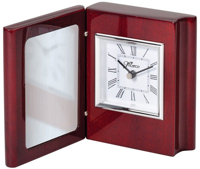 ROSEWOOD BK CLOCK W/PLAT