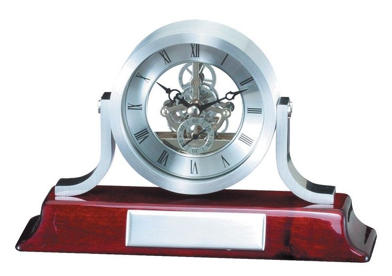 SILVER CLOCK ON HALF OVA
