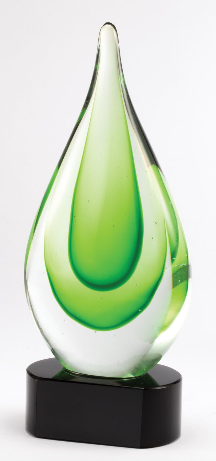 ART GLASS GREEN 9 1/4"