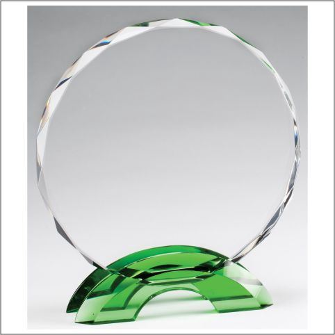 CIRCLE PLAQUE W/GRN BASE