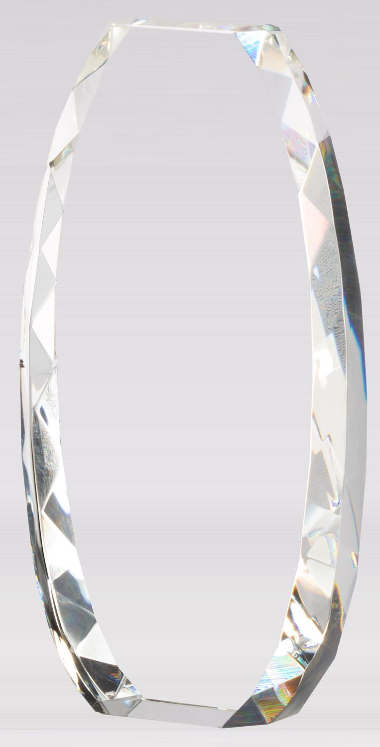 FACETED OVAL 3 3/4" X8"