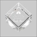 3 1/2" CRYSTAL CUBE