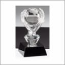 GLOBE ON CRYSTAL STAND W