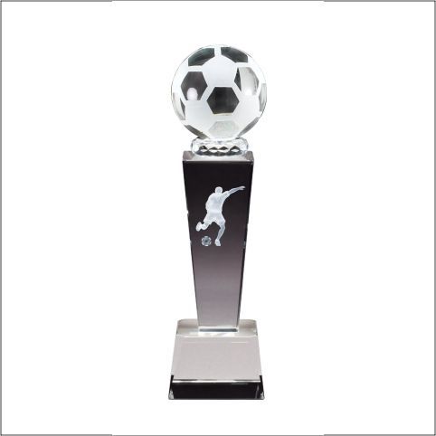 SOCCERBALL CRYSTAL W/LAS
