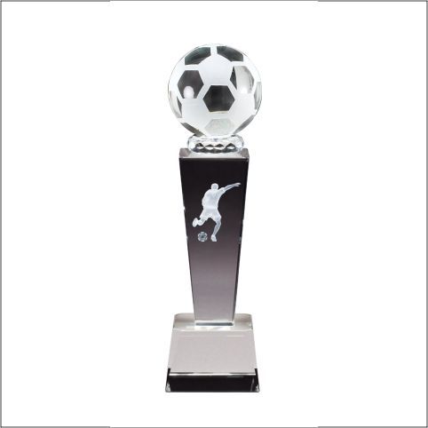 SOCCERBALL CRYSTAL W/LAS