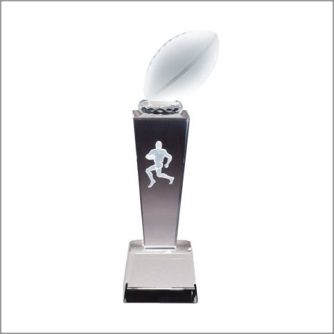 FOOTBALL CRYSTAL W/LASER