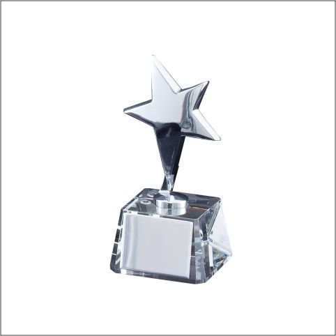 SILVER STAR ON CRYSTAL B