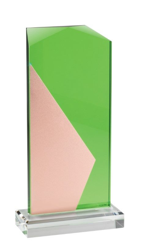CRYSTAL STAND GRN/SV 9¼"