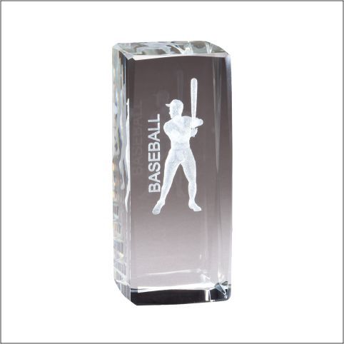 BASEBALL CRYSTAL W/3D