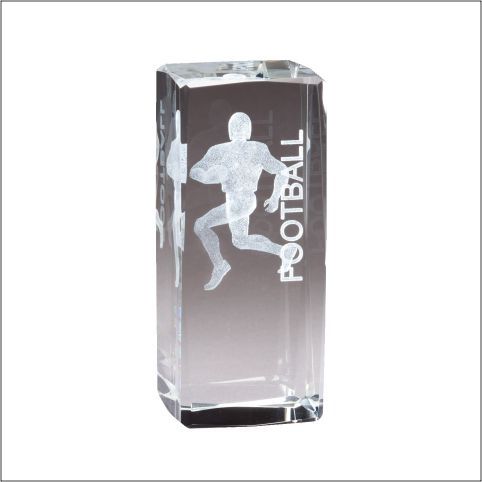 FOOTBALL M CRYSTAL W/3D
