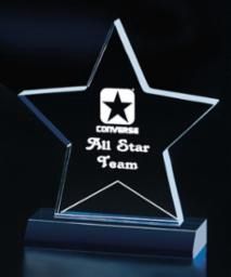 STAR ACRYLIC AWARD BLUE BB