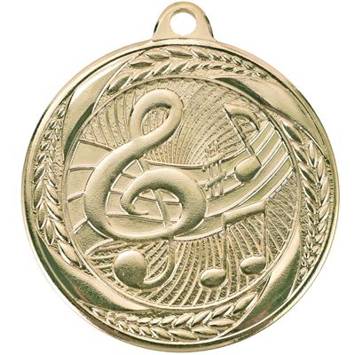 MUSIC NOTE MEDAL 2" BG
