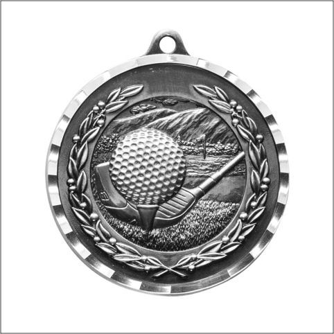 GOLF MEDAL ANTIQUE SILVE