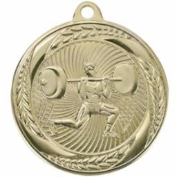 WEIGHTLIFT MEDAL M 2" BG