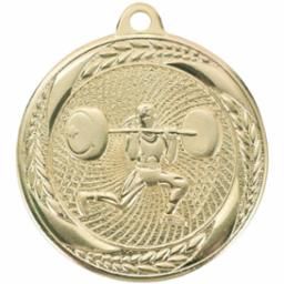 WEIGHTLIFT MEDAL F 2" BG