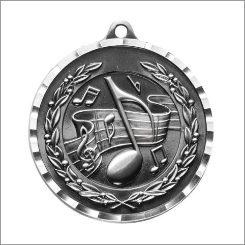 MUSIC MEDAL ANTIQUE SILV