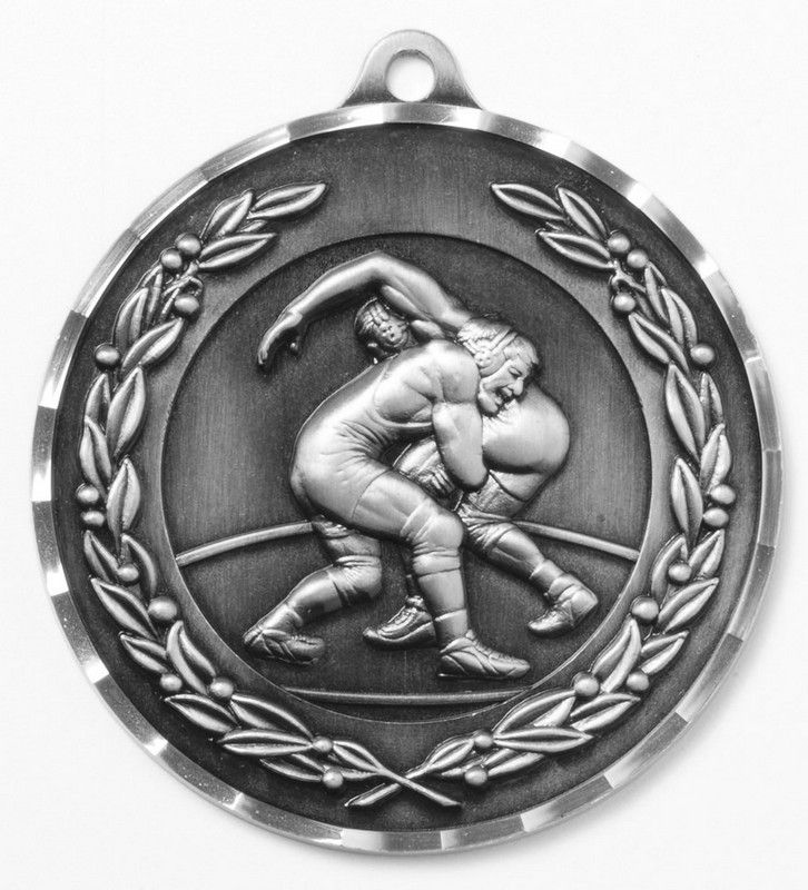 WRESTLING 2.75" MEDAL AS