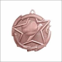 BASEBAL 2 3/8 STAR MEDAL