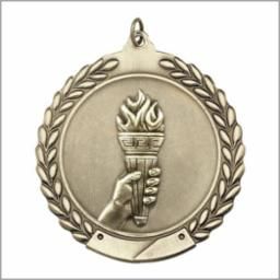 TORCH MEDAL GOLD 1-3/4"