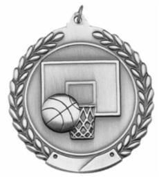 BASKETBALL MEDAL SILVER SV
