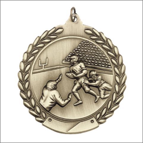 FOOTBALL MEDAL GOLD 1-3/