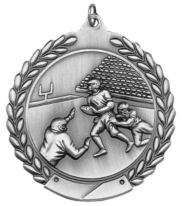 FOOTBALL MEDAL SILVER 1-