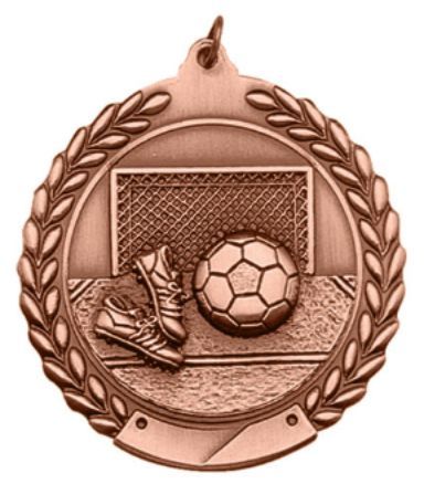 SOCCER MEDAL BRONZE 1-3/