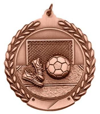 SOCCER MEDAL BRONZE 1-3/