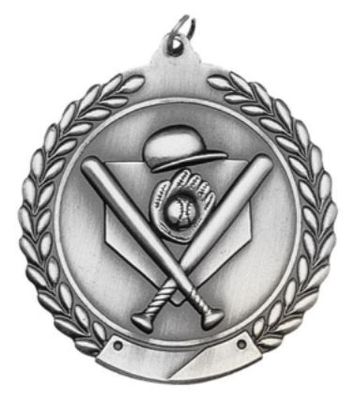 BASEBALL MEDAL SILVER 2-S