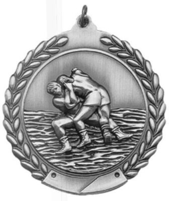 SILVER 2 WRESTLING MEDAL
