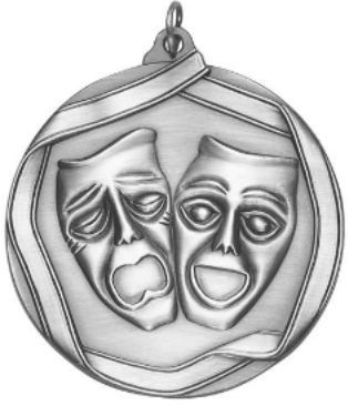 DRAMA MEDAL SILVER 2-1/4