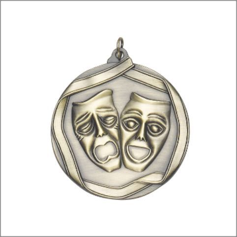 DRAMA MEDAL GOLD 2-1/4"