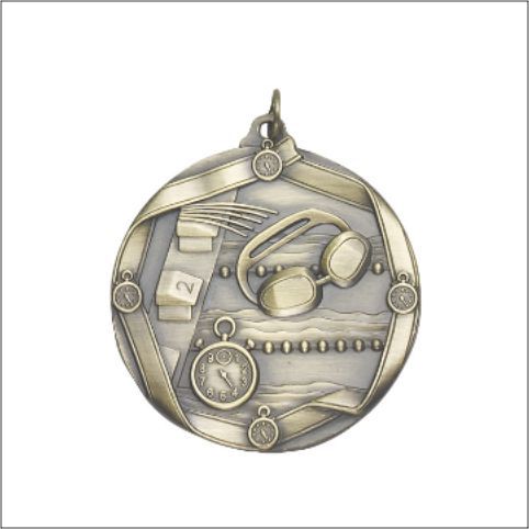 SWIMMING MEDAL GOLD 2-1/