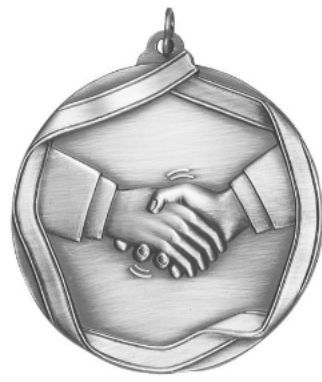 HANDSHAKE MEDAL SILVER