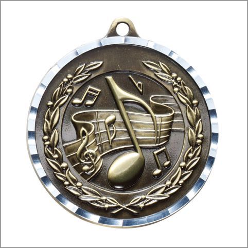 MUSIC MEDAL ANTIQUE GOLD